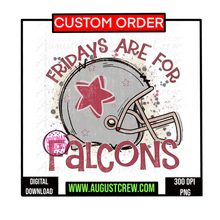 Load image into Gallery viewer, Retro Helmet| Custom| Fridays are for| School Spirit| Digital Download