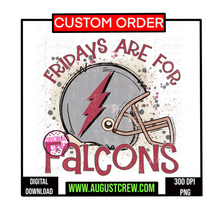 Load image into Gallery viewer, Retro Helmet| Custom| Fridays are for| School Spirit| Digital Download