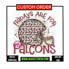 Load image into Gallery viewer, Retro Helmet| Custom| Fridays are for| School Spirit| Digital Download