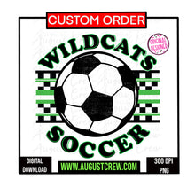 Load image into Gallery viewer, CUSTOM Checkered Mascot Circle| Digital