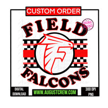 Load image into Gallery viewer, CUSTOM Checkered Mascot Circle| Digital