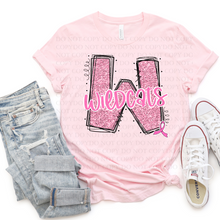 Load image into Gallery viewer, Glitter Varsity Letter| Pink|  October| Breast Cancer| Retro| Mascot| School Spirit | Custom|custom * TAT Is 2-4 Weeks*