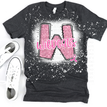 Load image into Gallery viewer, Glitter Varsity Letter| Pink|  October| Breast Cancer| Retro| Mascot| School Spirit | Custom|  Bleached