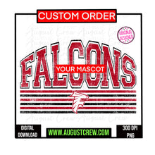 Load image into Gallery viewer, Arched Mascot| CUSTOM LISTING|  School Spirit
