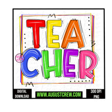 Load image into Gallery viewer, Teacher|  Primary Colors| Digital Download