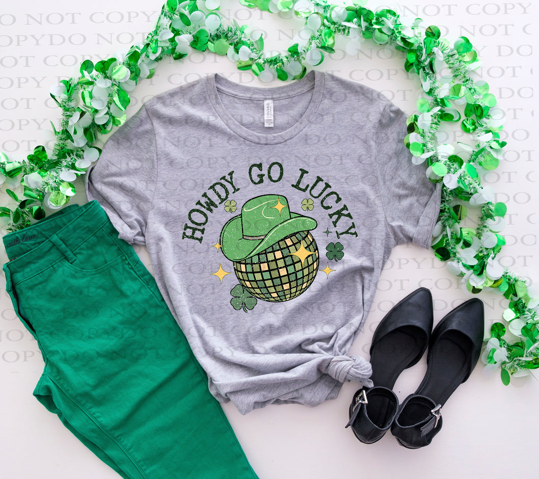 Howdy Go Lucky | St. Patrick's Day | Grey TShirt