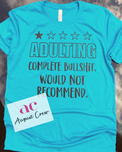 Load image into Gallery viewer, Adulting 1 Start  |Black Design |  T-Shirt