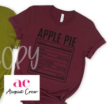 Load image into Gallery viewer, Apple Pie | Nutriton | Christmas|  T-Shirt