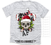 Load image into Gallery viewer, Jolly AF | Skull | Christmas | T shirt