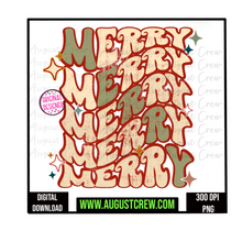 Load image into Gallery viewer, Merry| Christmas|  Retro|   Digital Download
