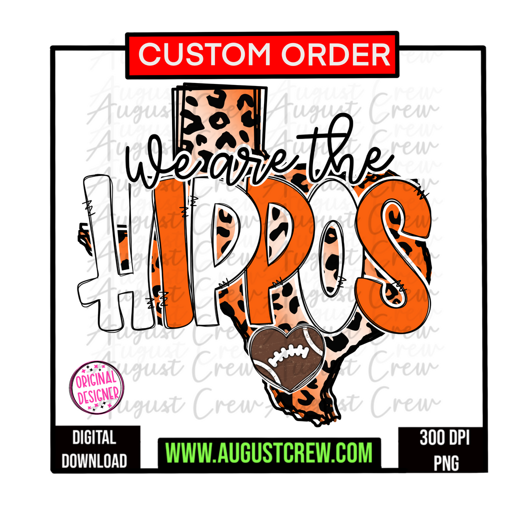 Custom WE ARE state | mascot| Digital Download|