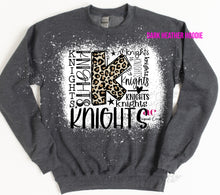 Load image into Gallery viewer, Knights Typography | Gray | Bleached|  Sweatshirt