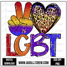 Load image into Gallery viewer, LGBT Peace Love | Digital Design