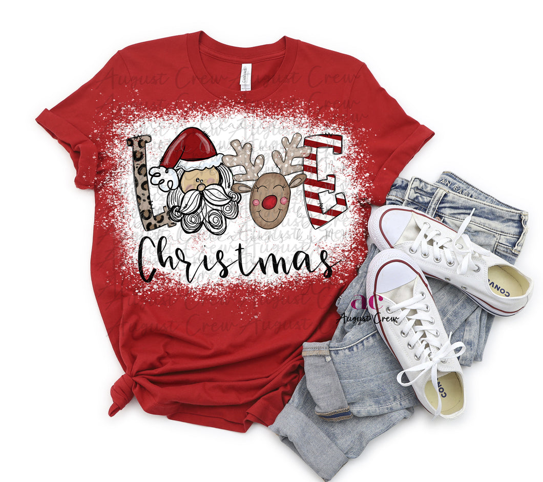 Loved Christmas| T shirt (Bleached)