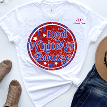 Load image into Gallery viewer, Red White and Boozy| Circle| Leopard| Memorial Day| July 4th| Independence Day| Digital Download