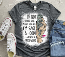 Load image into Gallery viewer, Sage & Wish a M'Fer Would | Skull | T shirt(Bleached)