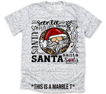 Load image into Gallery viewer, Santa Typography | Christmas | T shirt (non bleached version)