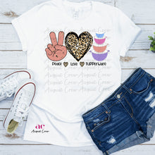 Load image into Gallery viewer, Peace, Love, Tupperware| Leopard| Digital Design