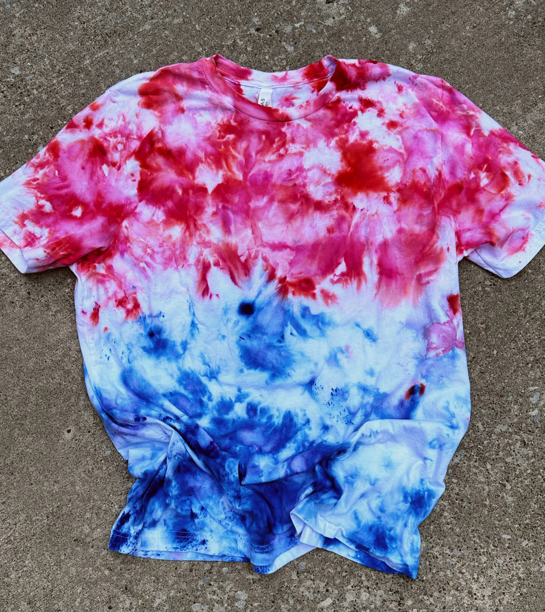 BLANK Red, White & Blue hand dyed | July 4th||  Tshirt OR Sweater