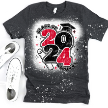 Load image into Gallery viewer, Custom Senior 2024  WITH CAP &amp; DIPLOMA Completed Shirt- BLEACHED
