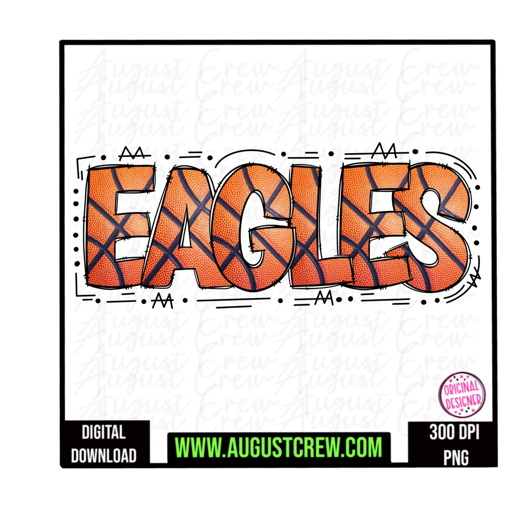 Basketball Doodle| Mascot| Eagles| School Spirit