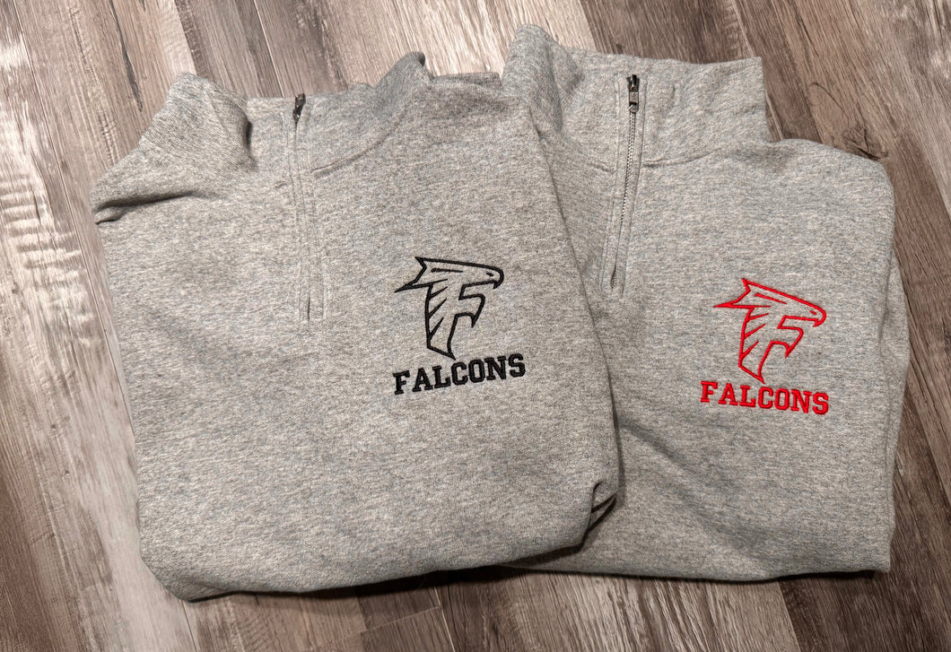 Falcons Quarter Zip Embroidery Sweaters