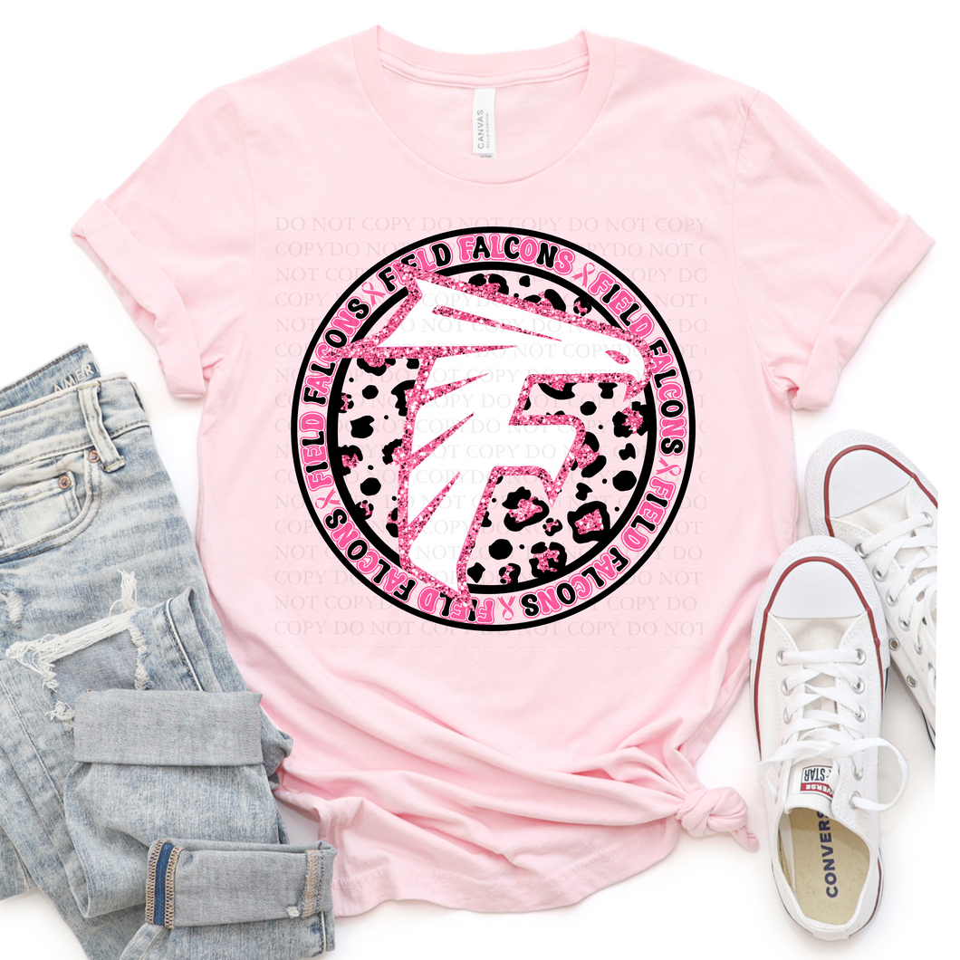 School Pink Circle| Breast Cancer| October| Retro| Mascot| School Spirit * TAT Is 2-4 Weeks*