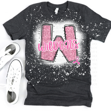 Load image into Gallery viewer, Glitter Varsity Letter| Pink|  October| Breast Cancer| Retro| Mascot| School Spirit | Custom|  Bleached
