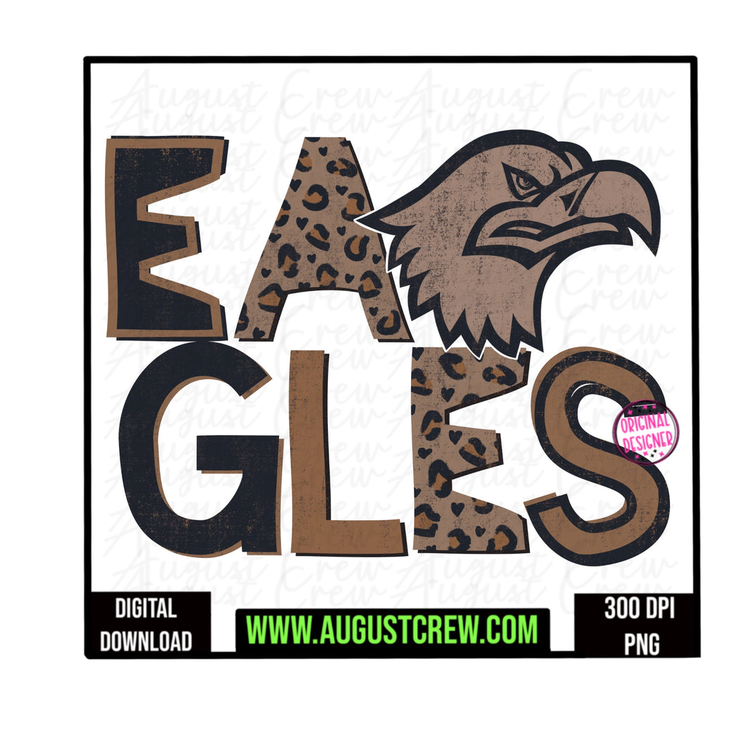 Color Block | Muted Tones| Mascot | Eagles