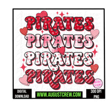 Load image into Gallery viewer, Repeating Mascot | Pirates |  Retro | Valentines
