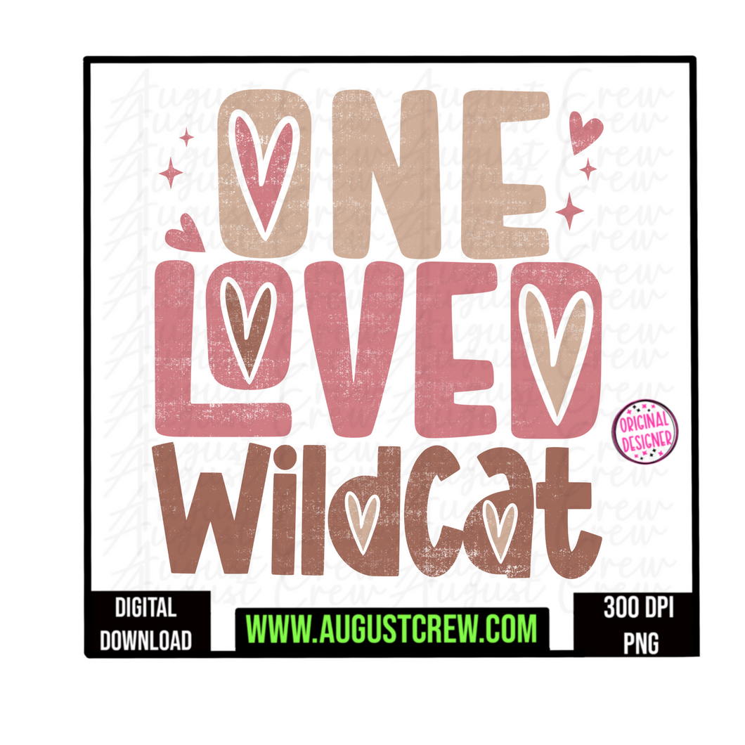 One Loved| Wildcat|  Retro | Valentines