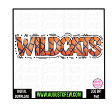Load image into Gallery viewer, Basketball Doodle| Mascot| Wildcats  School Spirit
