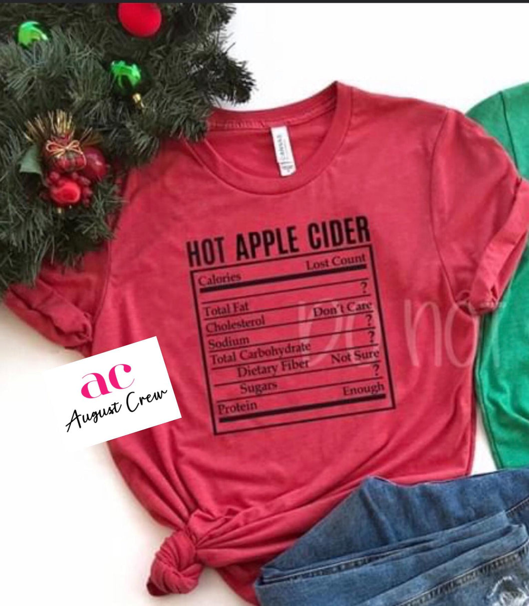 Hot Apple Cider | Nutriton | Christmas|  T-Shirt