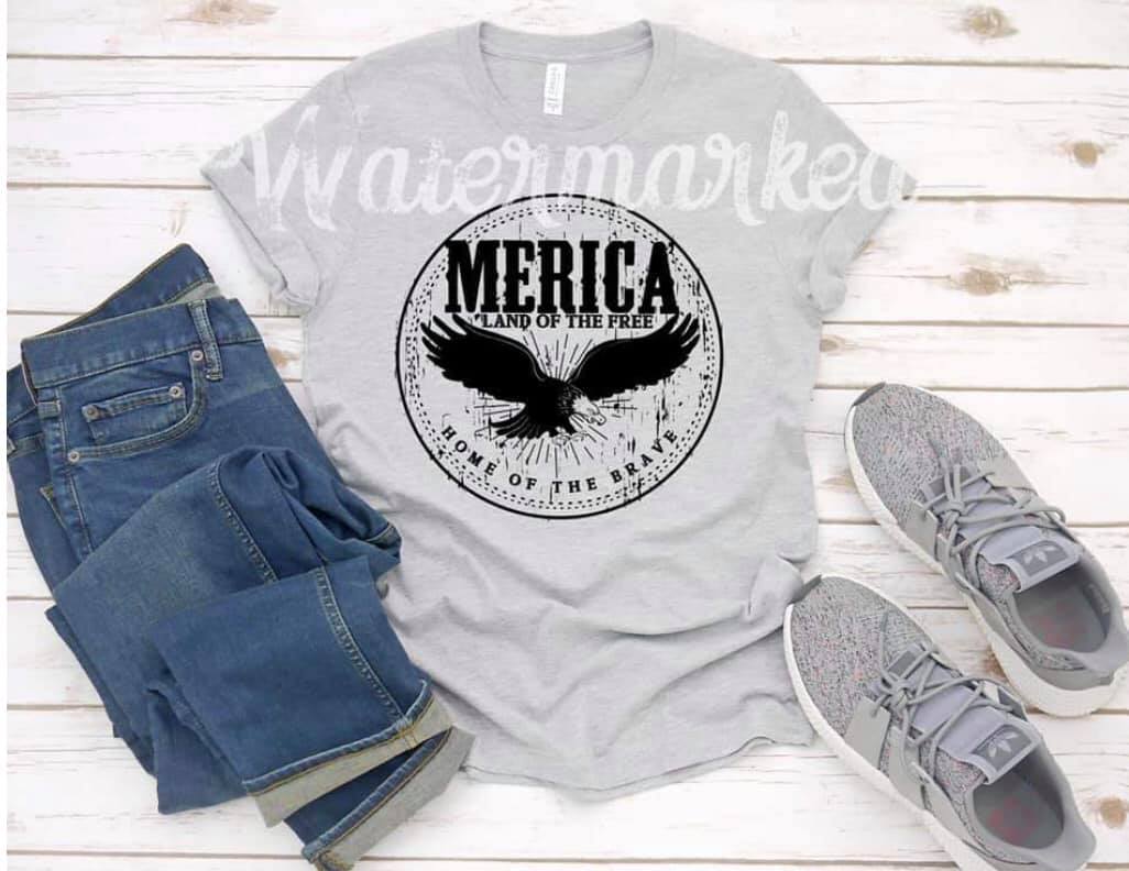 Merica Land of the Free|  Father's Day | T-Shirt