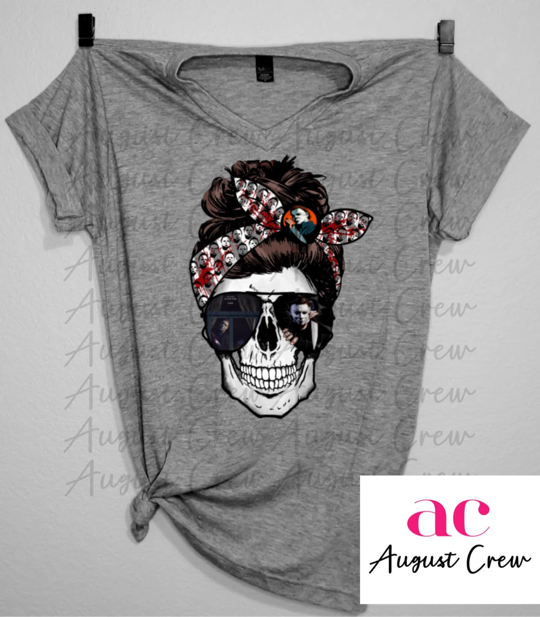 Skull Micheal Myers | Halloween |T-Shirt