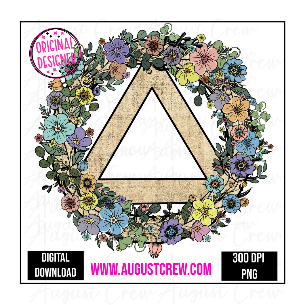 Circle Triangle Flower |  Digital Download