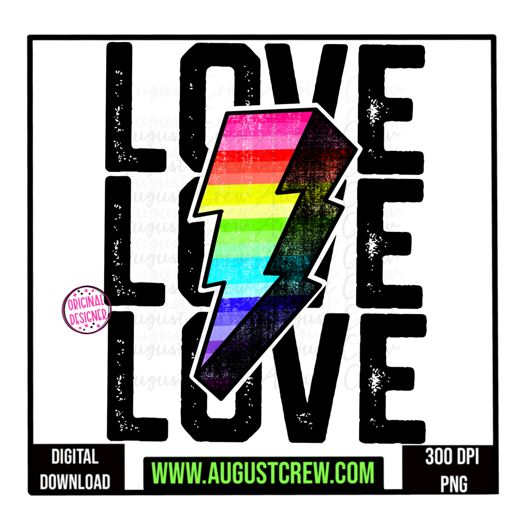 Love | Pride| Lighting Bolt  Digital Download