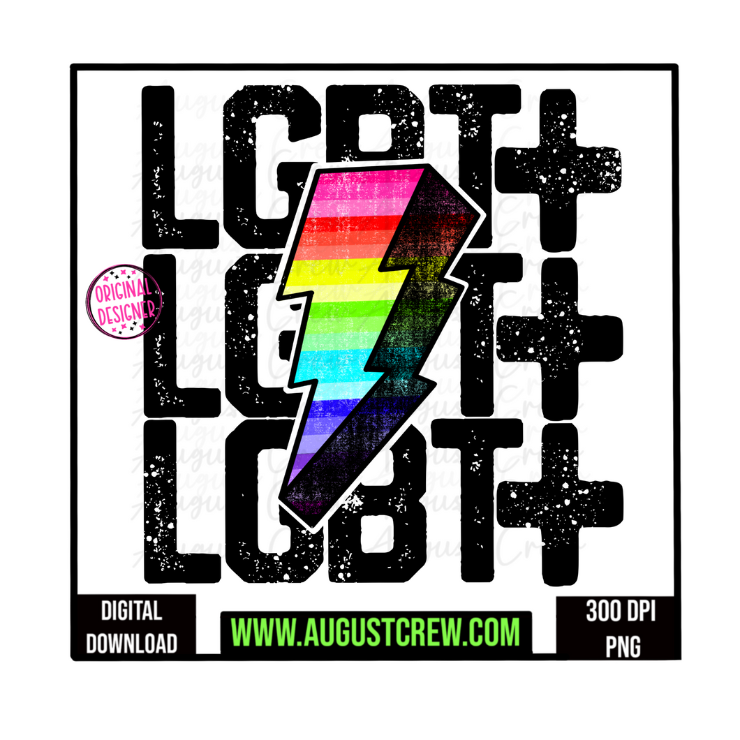 LBGT+ Lighting Bolt  Digital Download