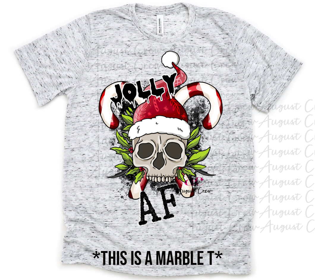Jolly AF | Skull | Christmas | T shirt