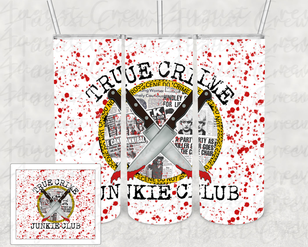 True Crime Junkie Club | Newspaper Clippings |20oz Straight| Digital Design