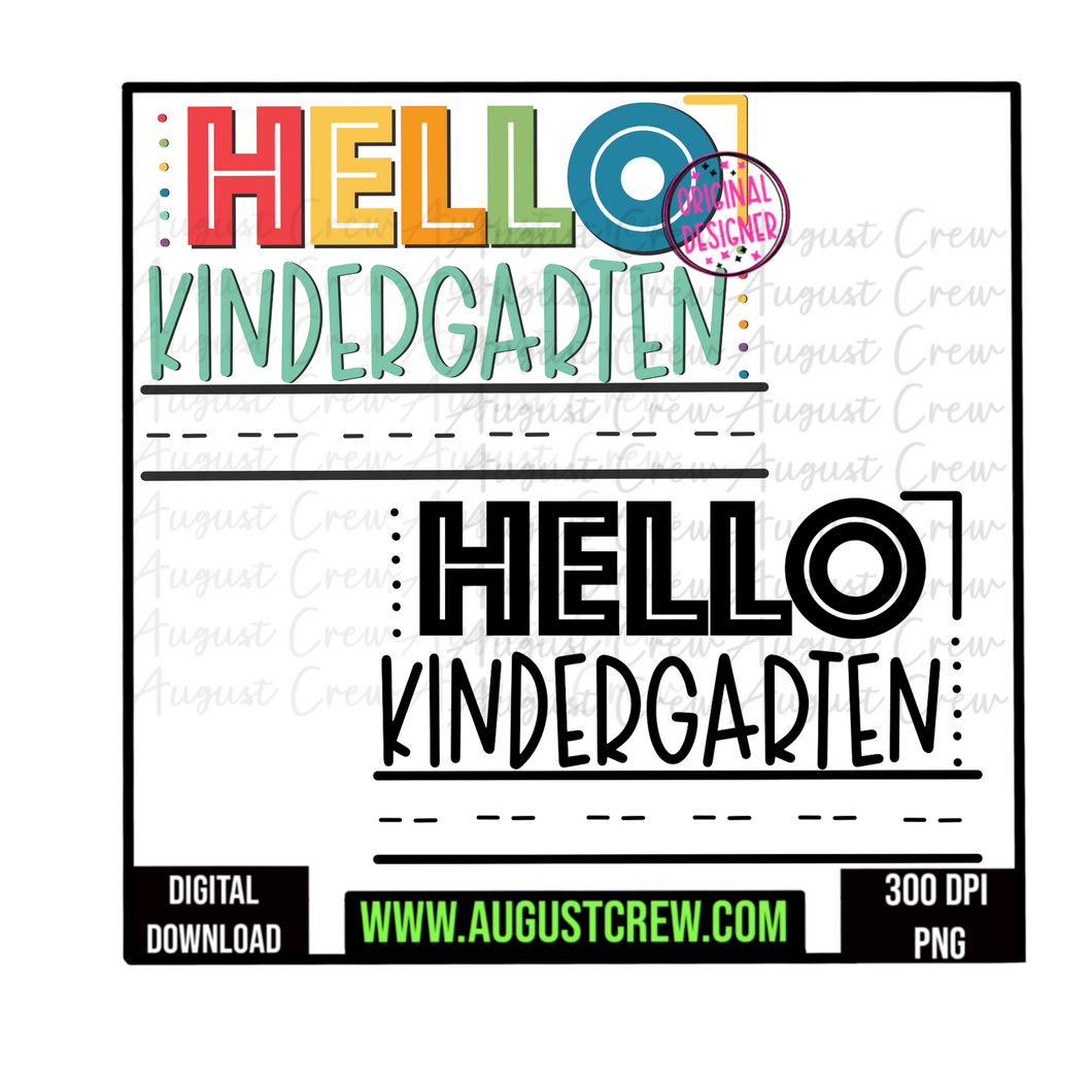 Hello Grade Bundle| Kinder- Sixth Grade|  Digital Download