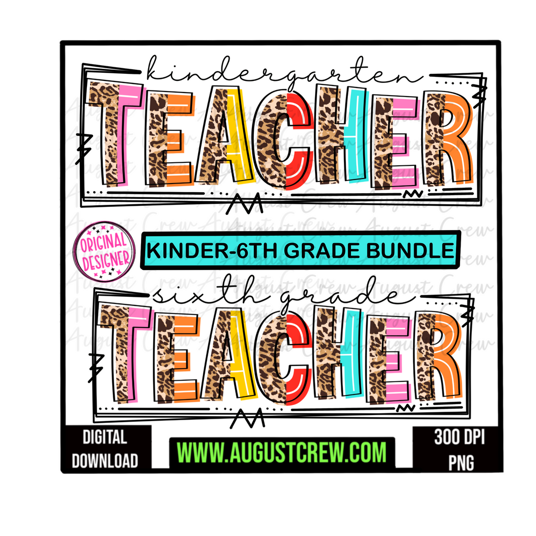 Teacher Leopard| Kinder- Sixth Grade|  Digital Download