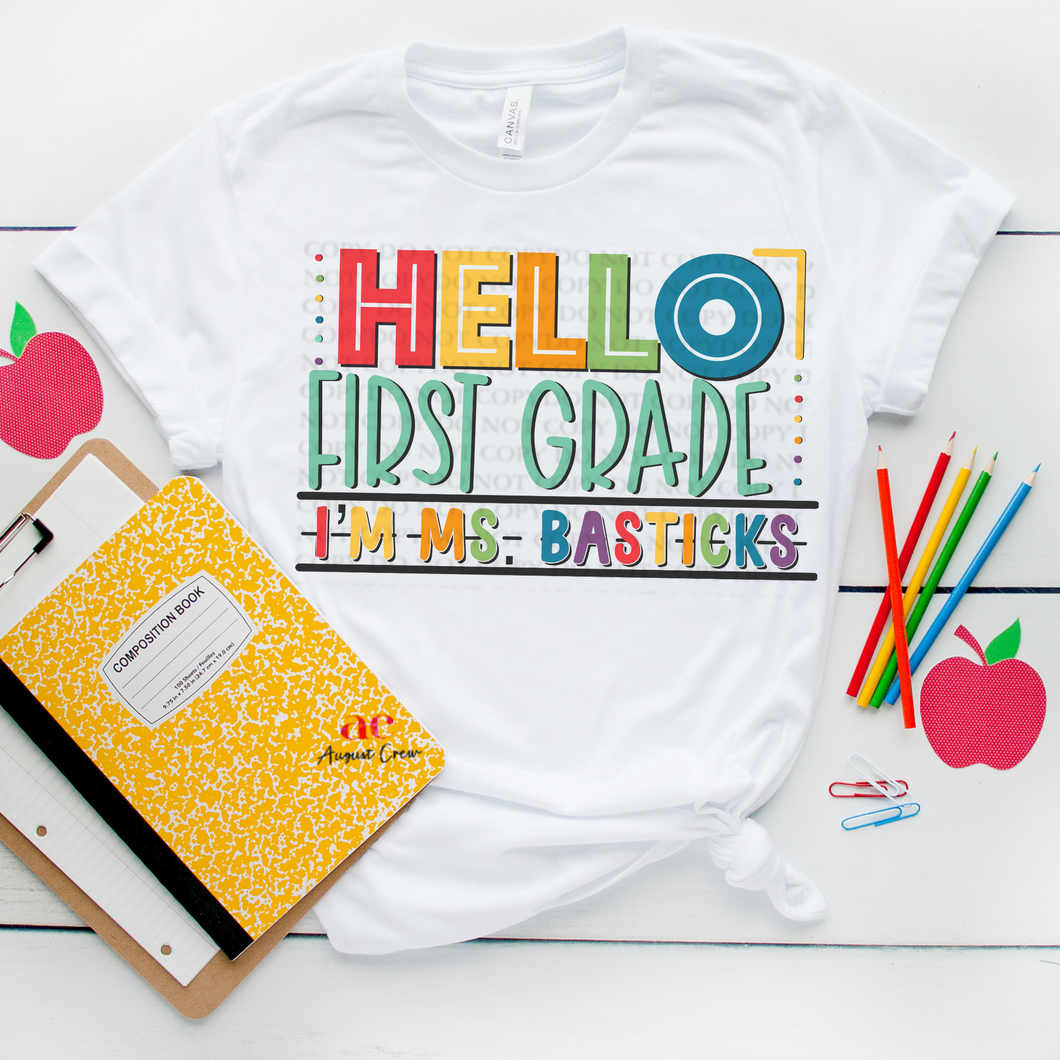 Hello Grade |Teacher | Tshirt