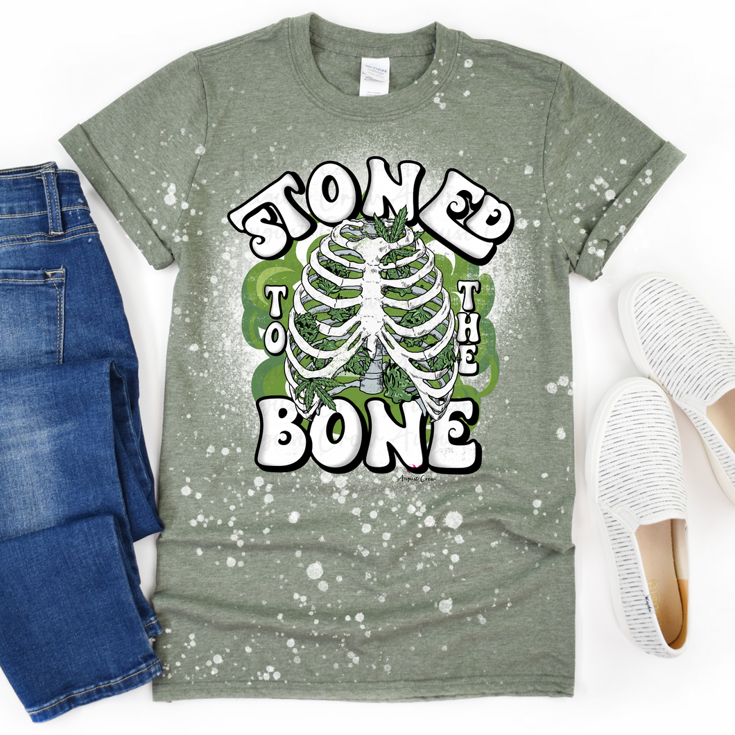 Stoned To The Bone|  Bleached Sweatshirt OR T shirt