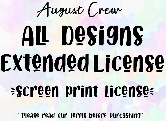 All Prints Extended Screen Print License