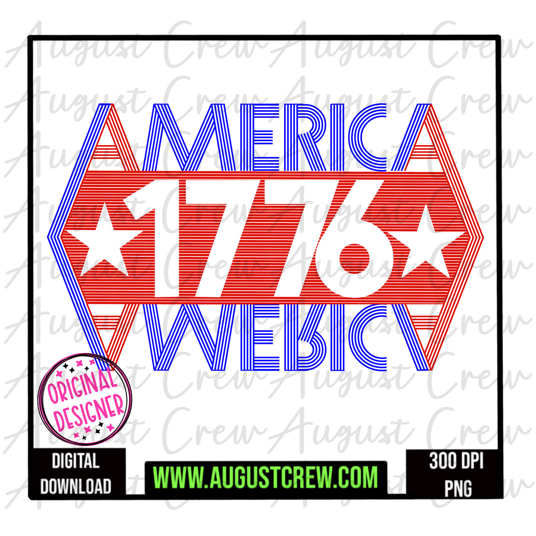 America| 1776| Retro  Digital Download