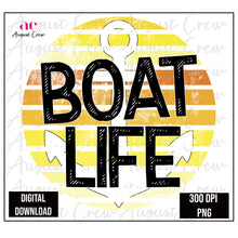 Load image into Gallery viewer, Boat Life| Orange &amp; Yellow| Retro|  Digital Download
