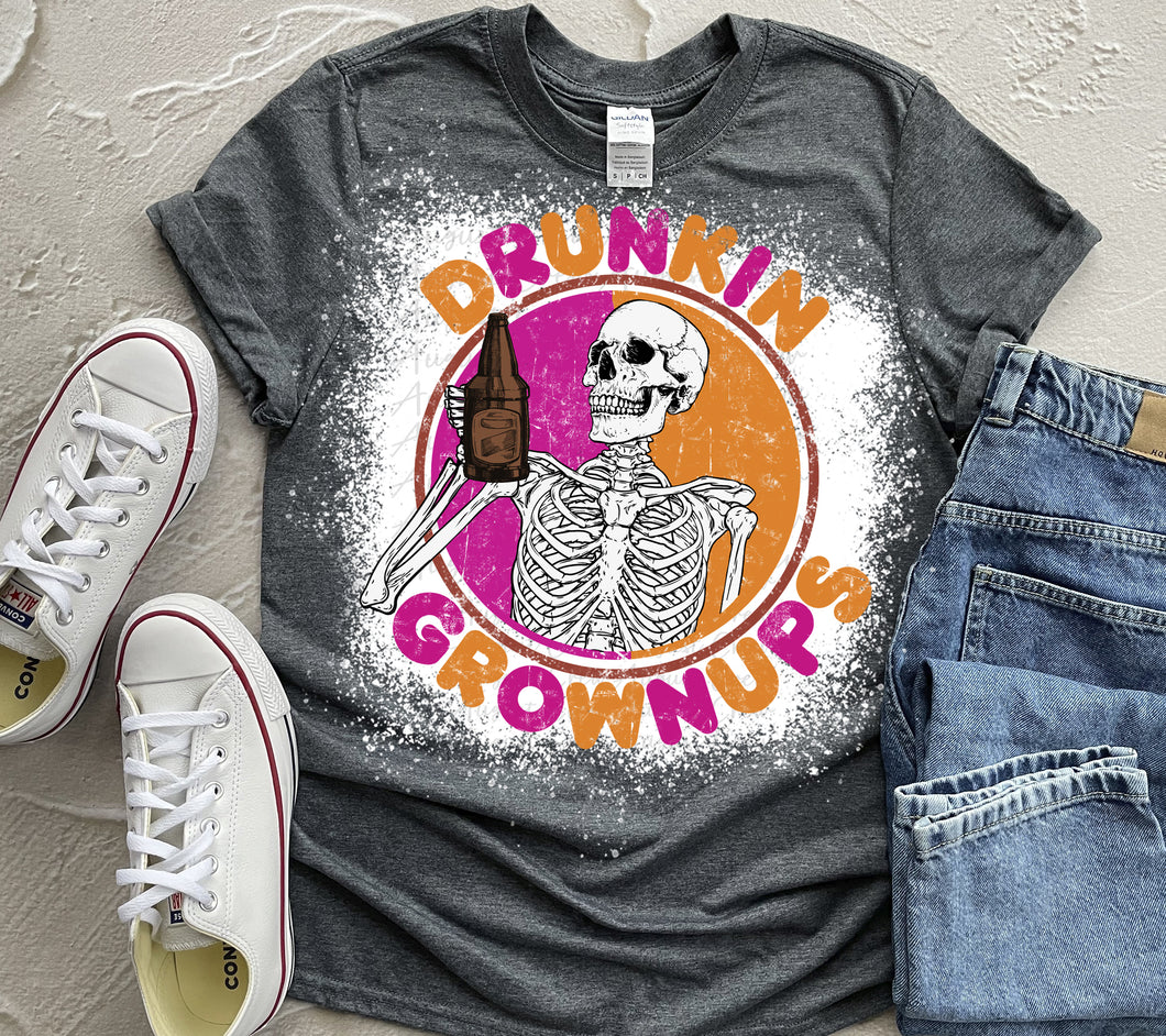Drunkin Grownups Bleached |  T shirt