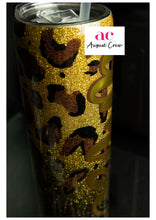 Load image into Gallery viewer, Leopard| Hand Glittered| Tumbler
