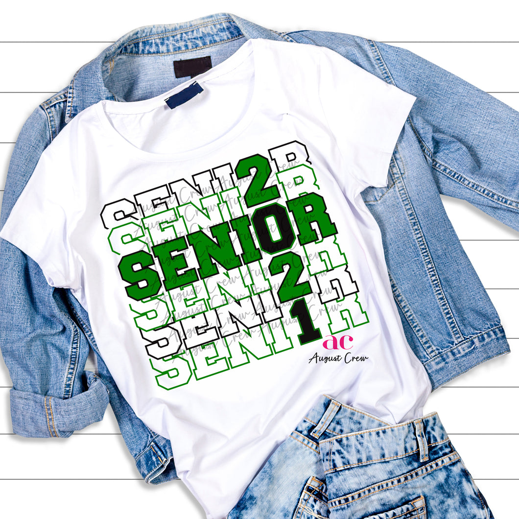 Senior| 2021| Green & Black| Shirt